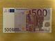 500 Euro Banknote 2002 Prefix-X Uncirculated Condition Singed by Trichet