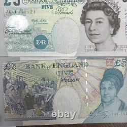 6 Consecutive £5 Notes