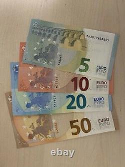 85 Euro euros Total. 50 + 20 + 10 + 5 Euro Banknotes. Cir Notes. 4 Bills. H