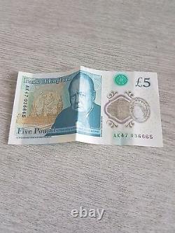 AK 47 £5 note very collectable serial number
