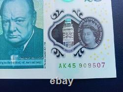 AK45 909507 5 pound note pound note unc