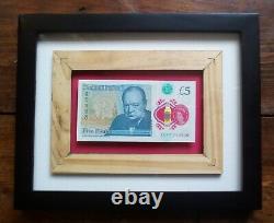 AK47 5 pound note MINT. KEPT BEHIND GLASS see details