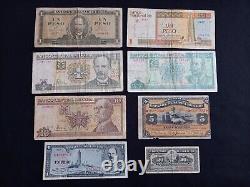 AWESOME COLLECTION OF VINTAGE PESOS BANKNOTES Circulated