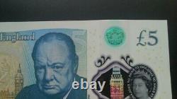 Ab04 199121 5 pound note. Unc