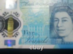 Ad24 197055 5 pound note unc