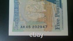 Ak45 2329 47 5 pound note. Unc