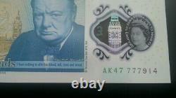 Ak47 777914 5 pound note. Unc