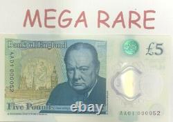 Ak47 Aa01 £5 Bank Note Mega Rare Low Serial Numbers Banknotes James Bond 007 Unc