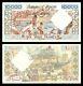 Algeria / Tunusia 1956 P 110 Rare! 10000 Francs Large Size Banknote