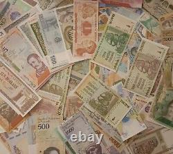 Amazing Lot 200pcs + Banknotes Worldwide All Differents All UNC! Some scarce
