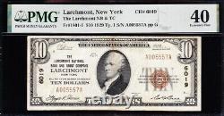 Amazing RARE HIGH GRADE 1929 $10 LARCHMONT, NY National Banknote! PMG 40