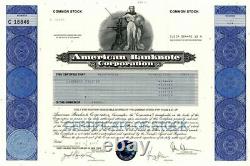 American Banknote Corporation Stock Certificate American Bank Note Company