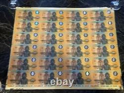 Australia $10 Bicentennial Uncut 1988 Full Sheet Of 24 Unc Mintage 500