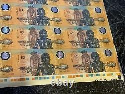Australia $10 Bicentennial Uncut 1988 Full Sheet Of 24 Unc Mintage 500