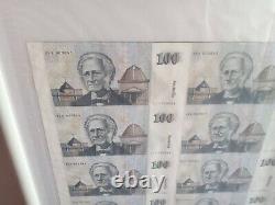 Australia 32pc uncut 100$ banknote sheetno frame, no offers dont wast time
