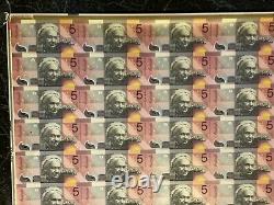 Australia Federation $5 Uncut 2001 Full Sheet Of 40 Semi Solid 777 Mintage 356