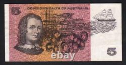 Australia R-202F. (1967) 5 Dollars Coombs/Randall. 1st Prefix NAA. GVF Crisp