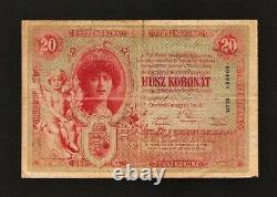 Austria Hungary 20 Korona Kronen 1900 Pick#5. Very rare banknote