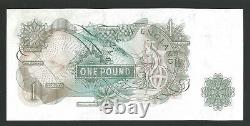 B288 Hollom 1963 One Pound £1 Banknote B06y 495269 Last Series Unc