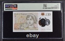 B415 CLELAND BANK OF ENGLAND TEN POUND NOTE SOLID 7s BM15 777777 IN EF CONDITION
