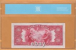 BANK OF CANADA $20 Dollars ENGLISH CCCS-63 UNC 1935 BC-9a/P-46a QEII Banknotes