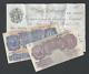 BANK OF ENGLAND £5 note £1 note 10 shilling WWII PEPPIATT TYPE SET Banknotes