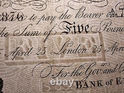 BANK OF ENGLAND K. O. Peppiatt £5 WHITE 20/04/1938 A175-77876 OPERATION BERNHARD