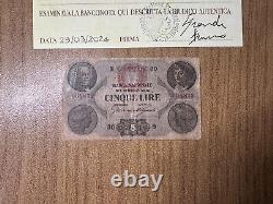 Bank Note Banknote Bill Consorziale 10 Livres 30 4 1874 Rare Certified BB Aa