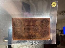 Bank Note Banknote Bill Consorziale 10 Livres 30 4 1874 Rare Certified BB Aa