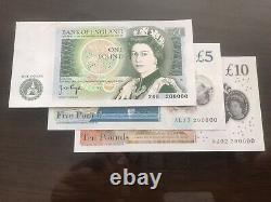 Bank Of England Polymer & £1 Serials 200000