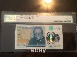 Bank Of England Polymer £5 000007. PMG Gem Uncirculated