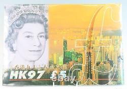 Bank of England 1997 Hong Kong Handover 12 x Five Pound £5 Banknote Sheet Uncut