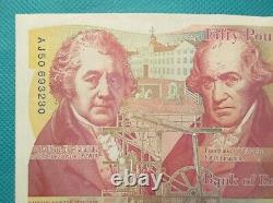 Bank of England Fifty Pound Note, Series F, Cleland, AJ50 693230