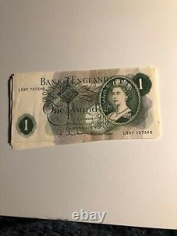 Bank of England, Hollom One Pound Notes, Consecutive 6 Consecutive
