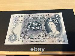 Bank of England Note Banknote B297. Hollom £5 note 1963. K59 045266 (14971)