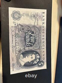 Bank of England Note Banknote B297. Hollom £5 note 1963. K59 045266 (14971)