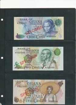 Bank of Ghana specimen banknotes