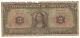 Banknote COSTA RICA 2 Colones TWO 1931 Mona Lisa note P 167 RRR