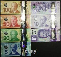 Banknote Set of Canada Frontiers Series Polymer Banknotes, UNC