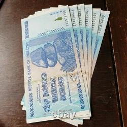 Banknote Zimbabwe One Hundred Trillion dollars. UNC. Pristine. Individual. (x1)