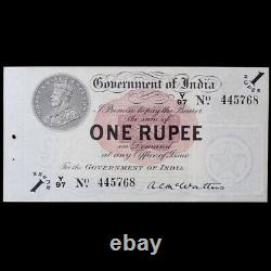 British India. George V, One Rupee Banknote, 1917. With Perforation. McWatters