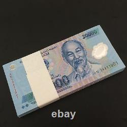Bundle 100 PCS, Vietnam 20000 Dong, Polymer, 2016, P-120, Banknotes, UNC