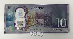 Canada $10 2017 Unc Bank Note Bill Repeater Serial Cbd7490749 Plastic Holder