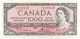 Canada 1954 $1000 Bank Note AK Prefix