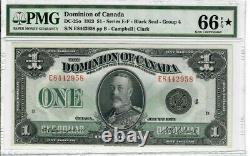 Canada Dominion $1 Banknote 1923 DC-25o PMG GEM UNC 66 EPQ STAR Highest Grade