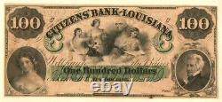 Citizens' Bank of Louisiana Obsolete Bank Note Broken Banknote Currency