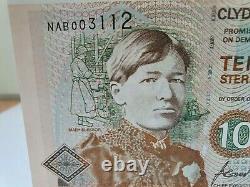 Clydesdale Bank £10 Banknote In Perspex Display Special Nab Prefix