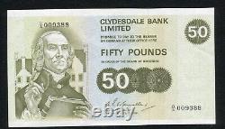 Clydesdale Bank Ltd, 2 x £50 notes, 1981, mint condition