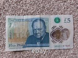 Collectable Five pounds note with Holy serial number 786