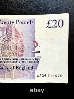 Collectible £20 Bank Note AA26 314075 In Good Condition 2004-2011 Andrew Bailey